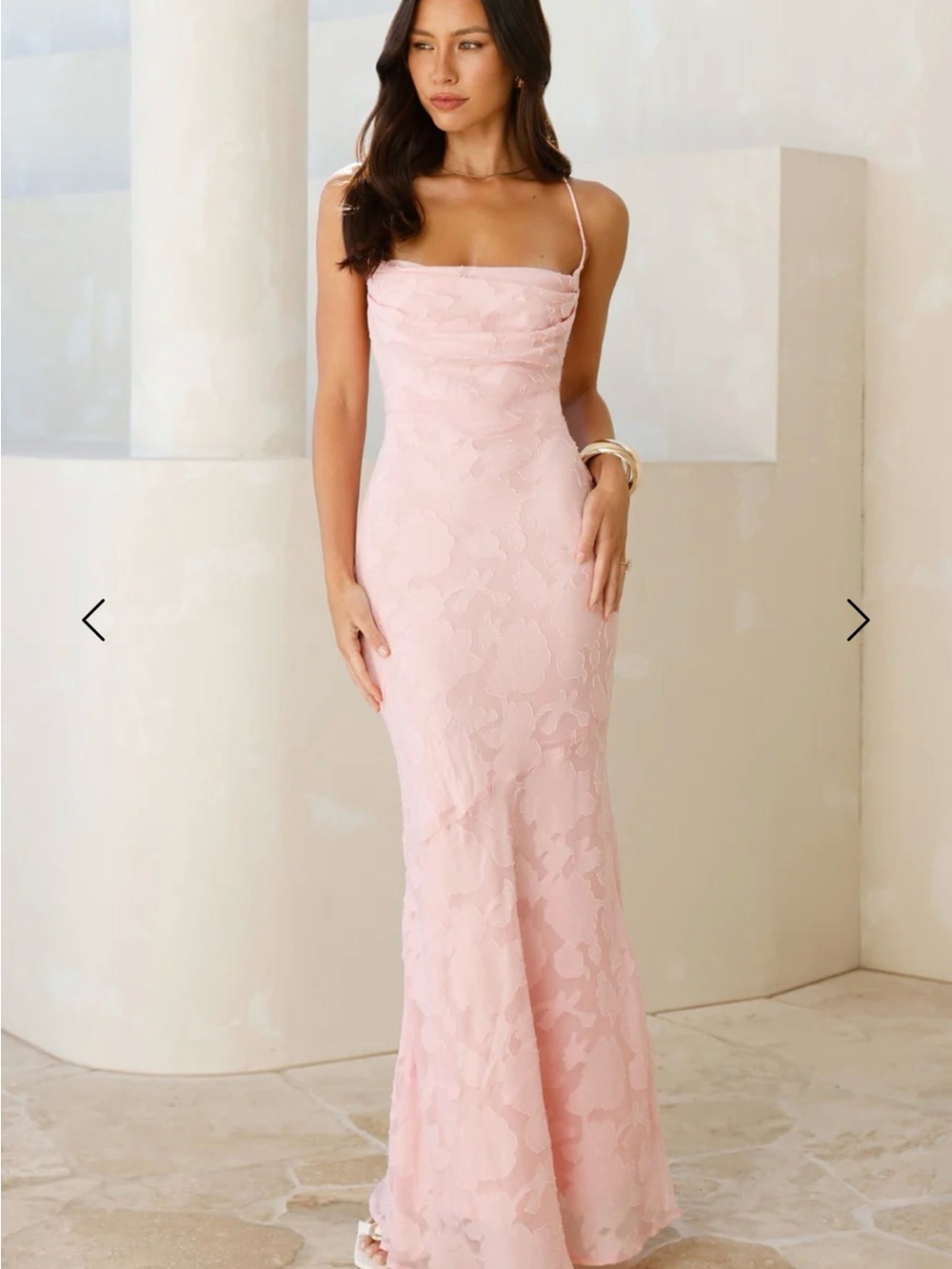 Hello Molly Blush Pink Floral Maxi Dress